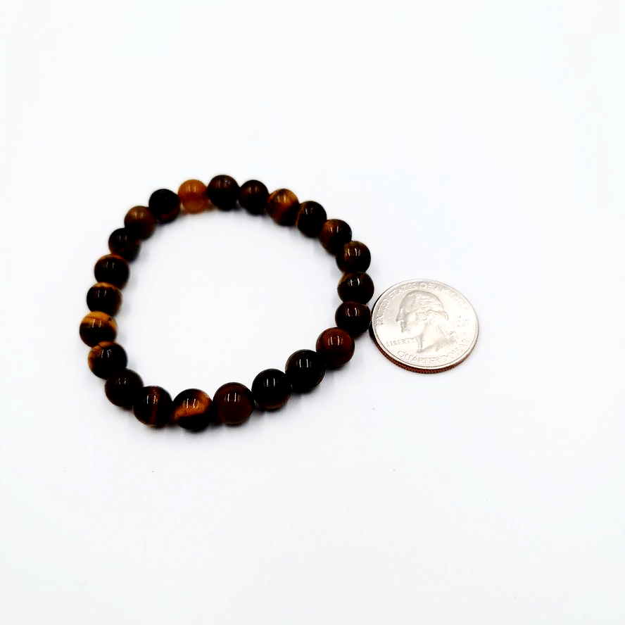 Tiger Eye Bead Bracelet 8mm
