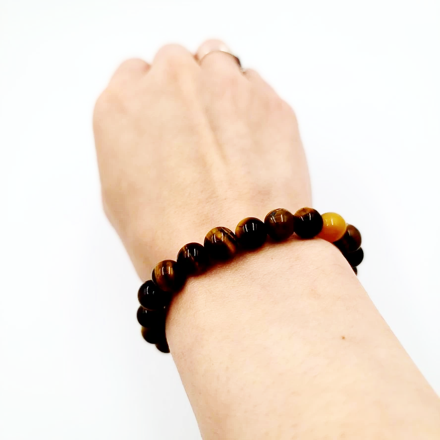 Tiger Eye Bead Bracelet 8mm
