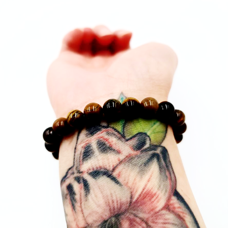Tiger Eye Bead Bracelet 8mm