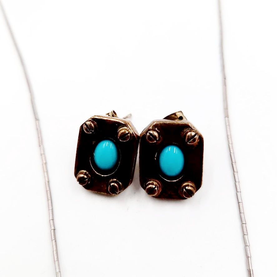 Turquoise Kokopelli Necklace & Earring Jewelry Set Sterling Silver - Elevated Metaphysical