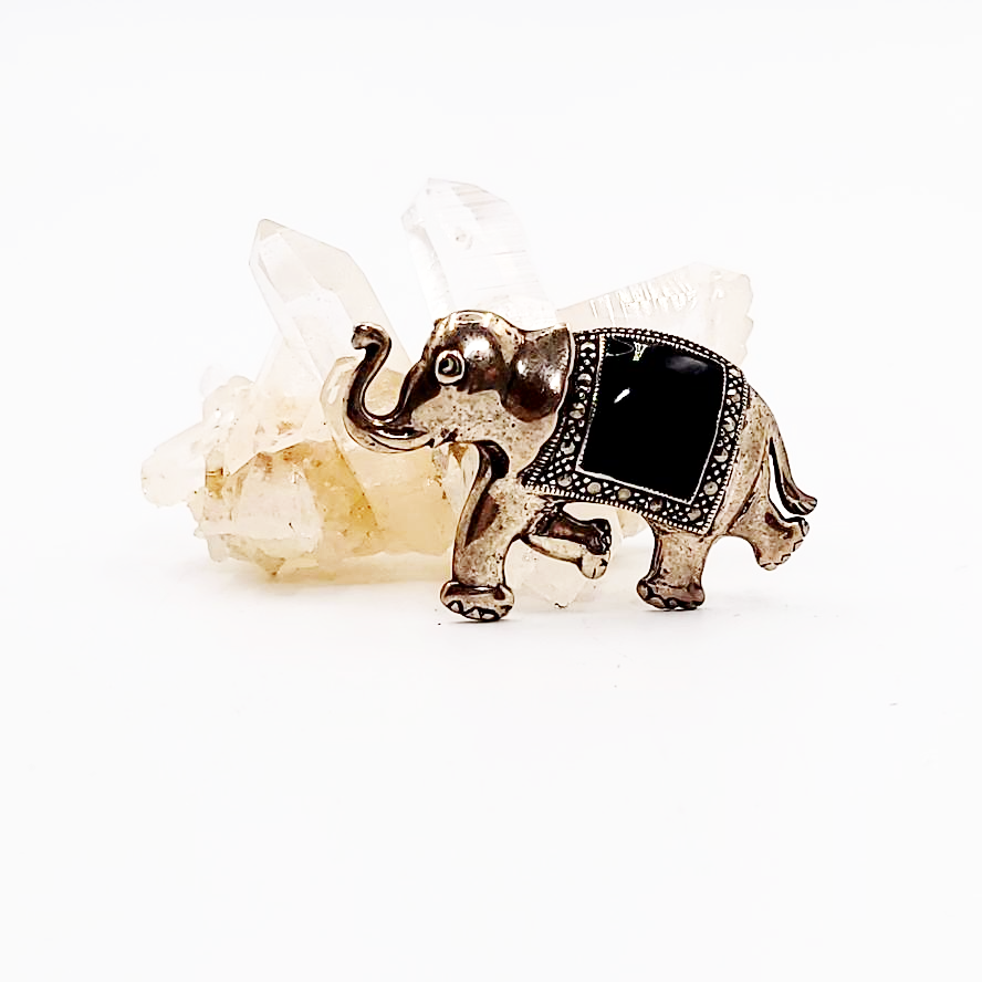 Elephant Pin Sterling Silver Brooch