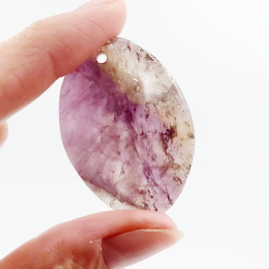 Auralite-23 Pendant Auralite Drilled Pendant - Elevated Metaphysical