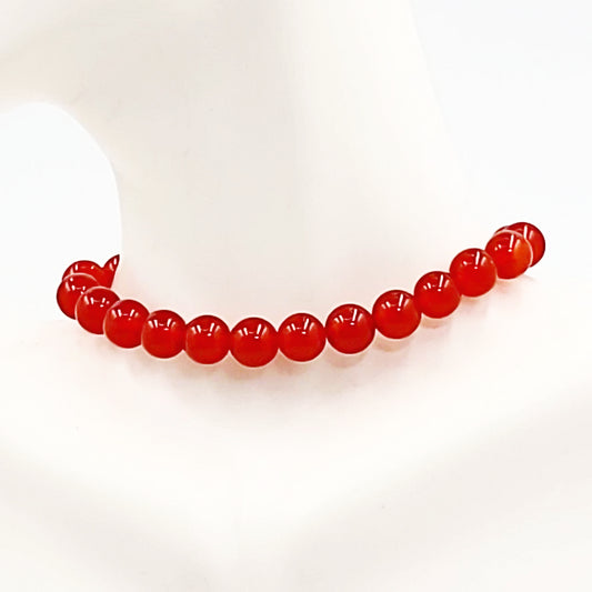 Carnelian Bead Bracelet 8mm - Elevated Metaphysical