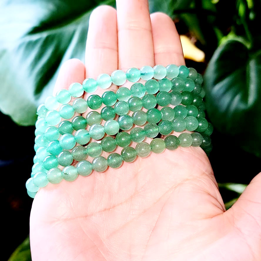 Green Aventurine Bead Bracelet 6mm - Elevated Metaphysical