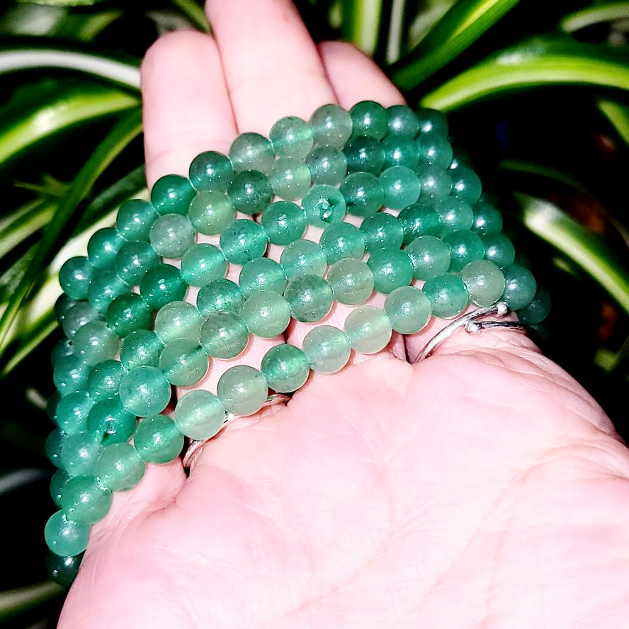 Green Aventurine Bead Bracelet 6mm - Elevated Metaphysical
