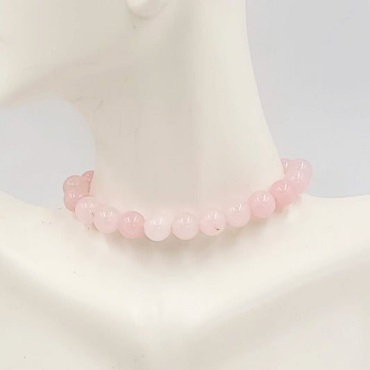 Rose Quartz Bead Bracelet 8mm