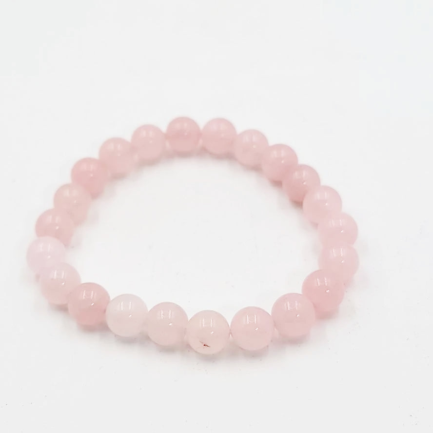 Rose Quartz Bead Bracelet 8mm