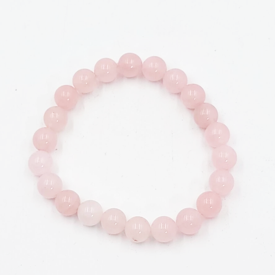 Rose Quartz Bead Bracelet 8mm