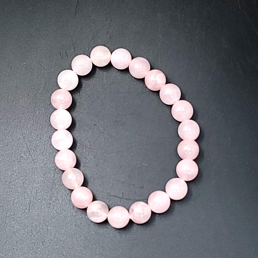 Rose Quartz Bead Bracelet 8mm