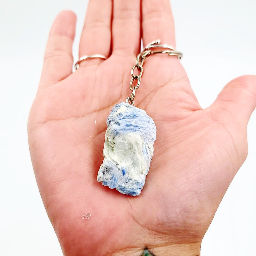 Blue Kyanite Keychain Rough Blade - Elevated Metaphysical