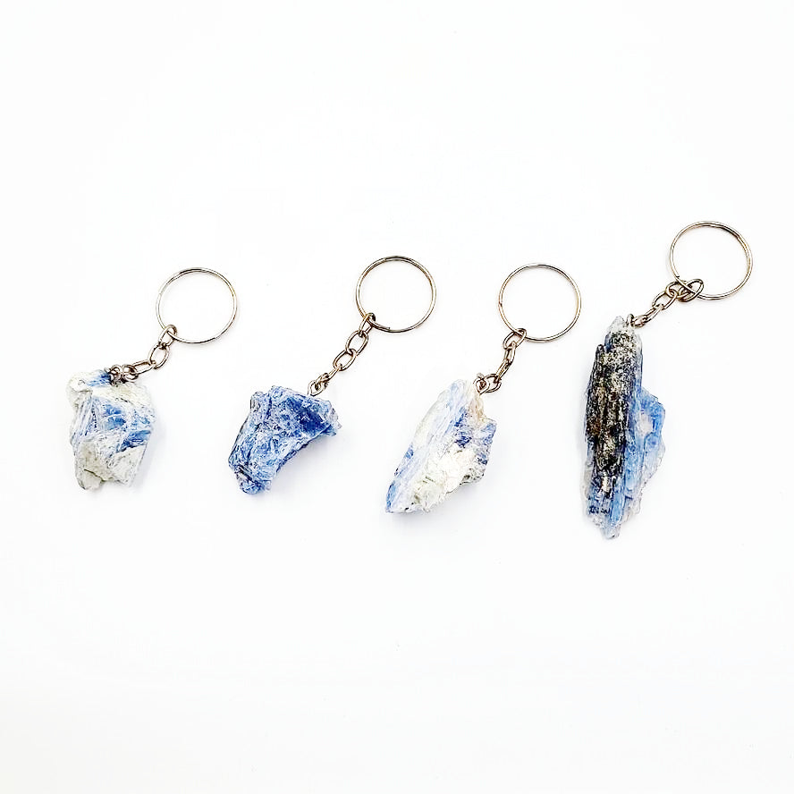 Blue Kyanite Keychain Rough Blade - Elevated Metaphysical