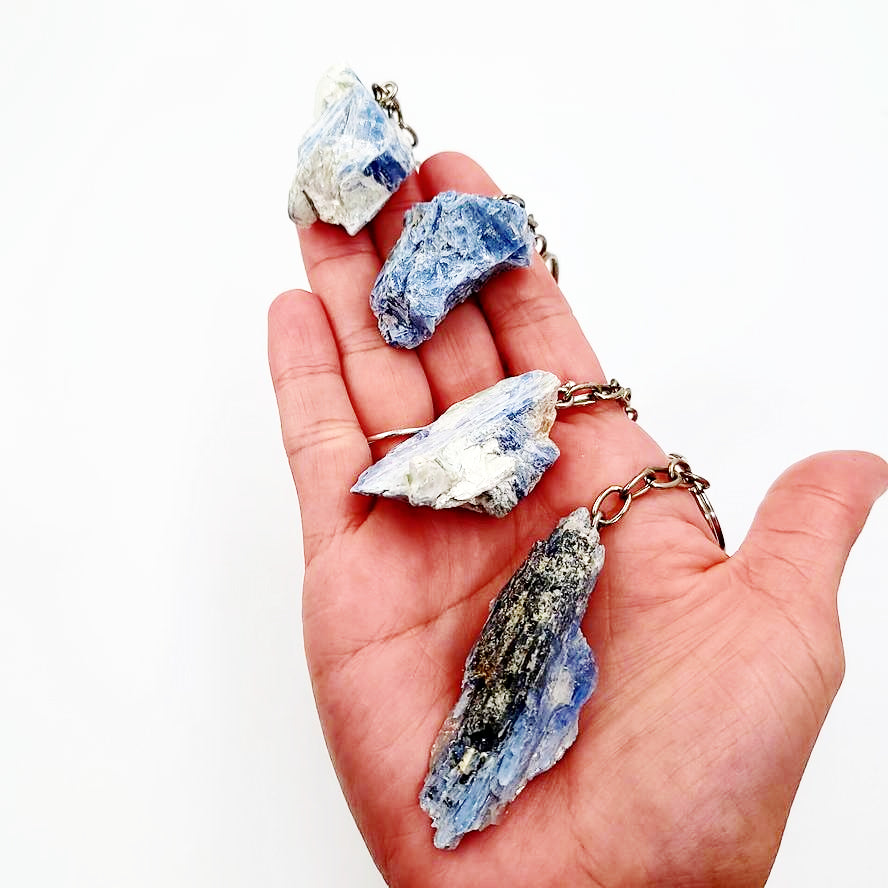 Blue Kyanite Keychain Rough Blade - Elevated Metaphysical