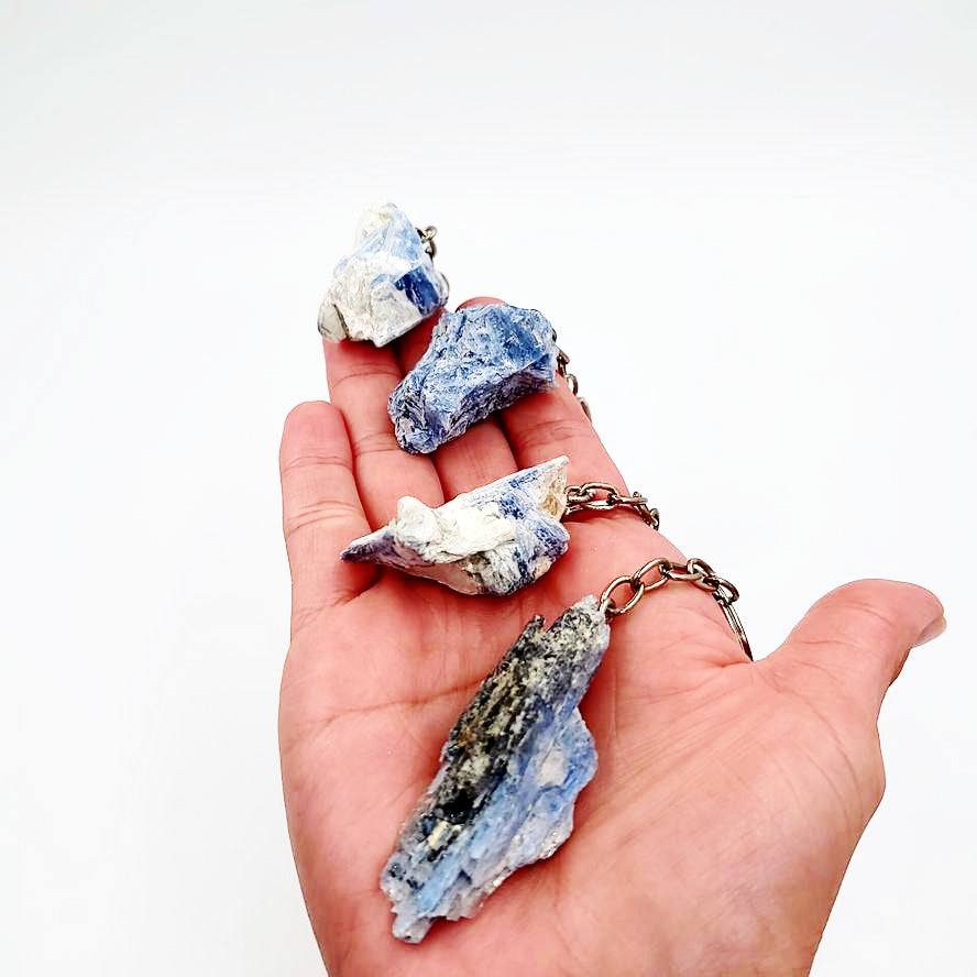 Blue Kyanite Keychain Rough Blade - Elevated Metaphysical