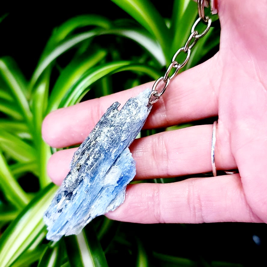 Blue Kyanite Keychain Rough Blade - Elevated Metaphysical