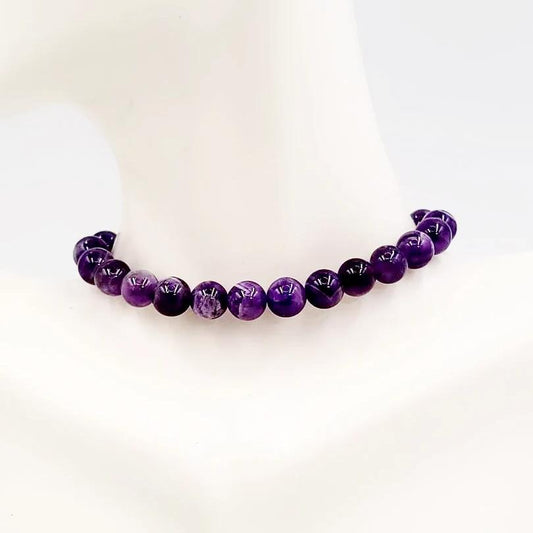 Amethyst Bead Bracelet 8mm - Elevated Metaphysical