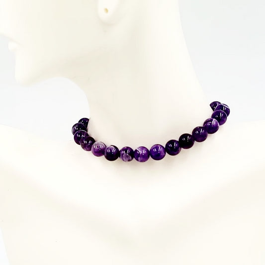 Amethyst Bead Bracelet 8mm - Elevated Metaphysical