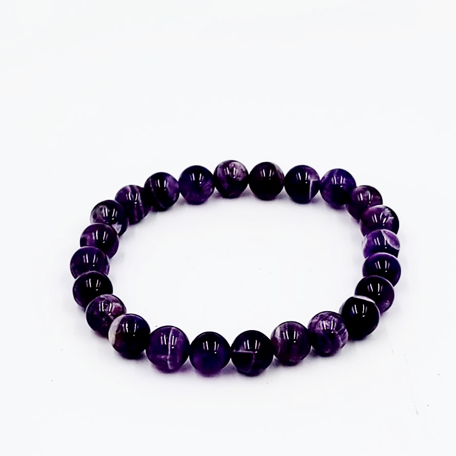 Amethyst Bead Bracelet 8mm - Elevated Metaphysical
