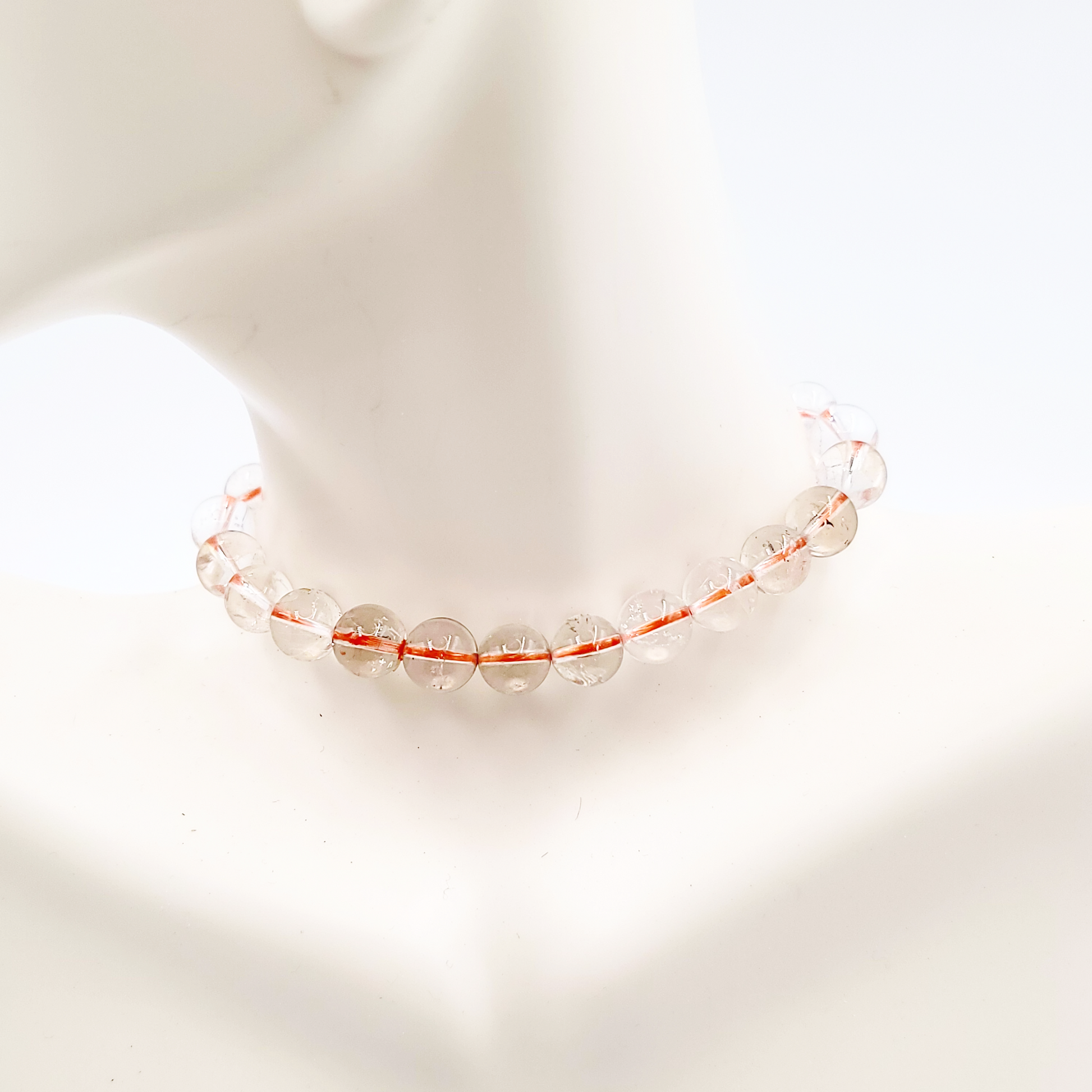 Rutilated Quartz Bead Bracelet 8mm - Elevated Metaphysical