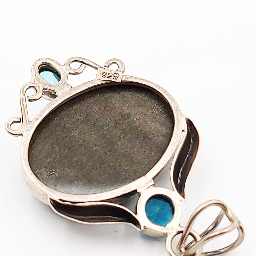 Gold Sheen Obsidian Pendant Sterling Silver - Elevated Metaphysical