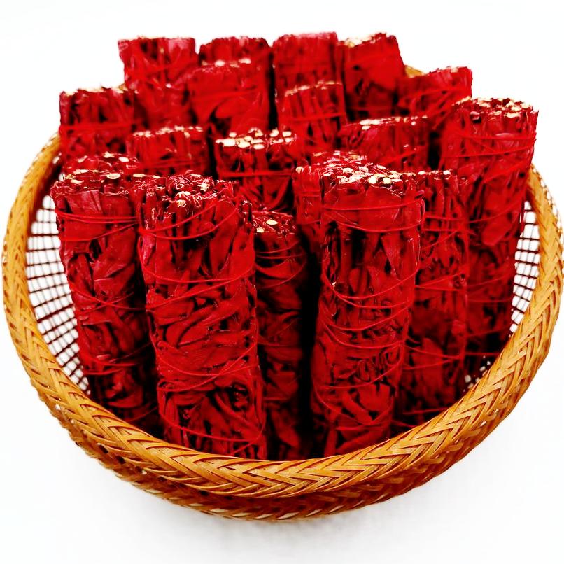 Dragon's Blood Sage Smudge Stick Wand 4" - Elevated Metaphysical
