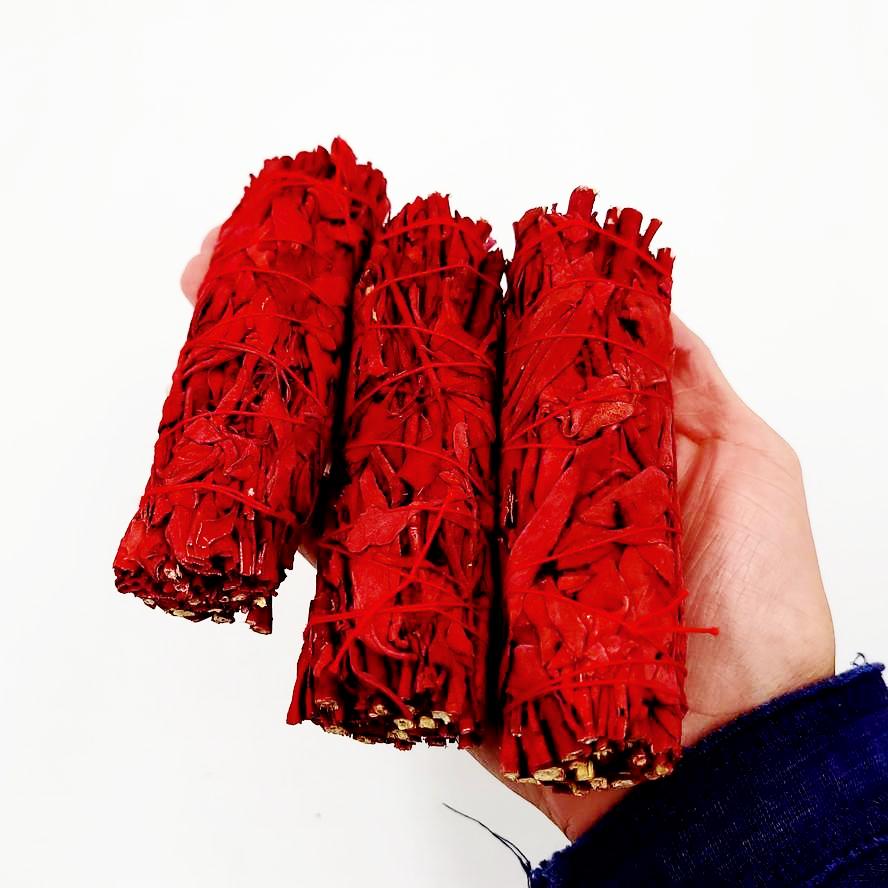 Dragon's Blood Sage Smudge Stick Wand 4" - Elevated Metaphysical