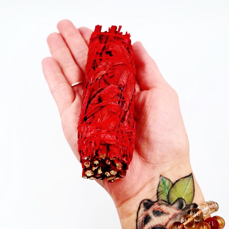 Dragon's Blood Sage Smudge Stick Wand 4" - Elevated Metaphysical