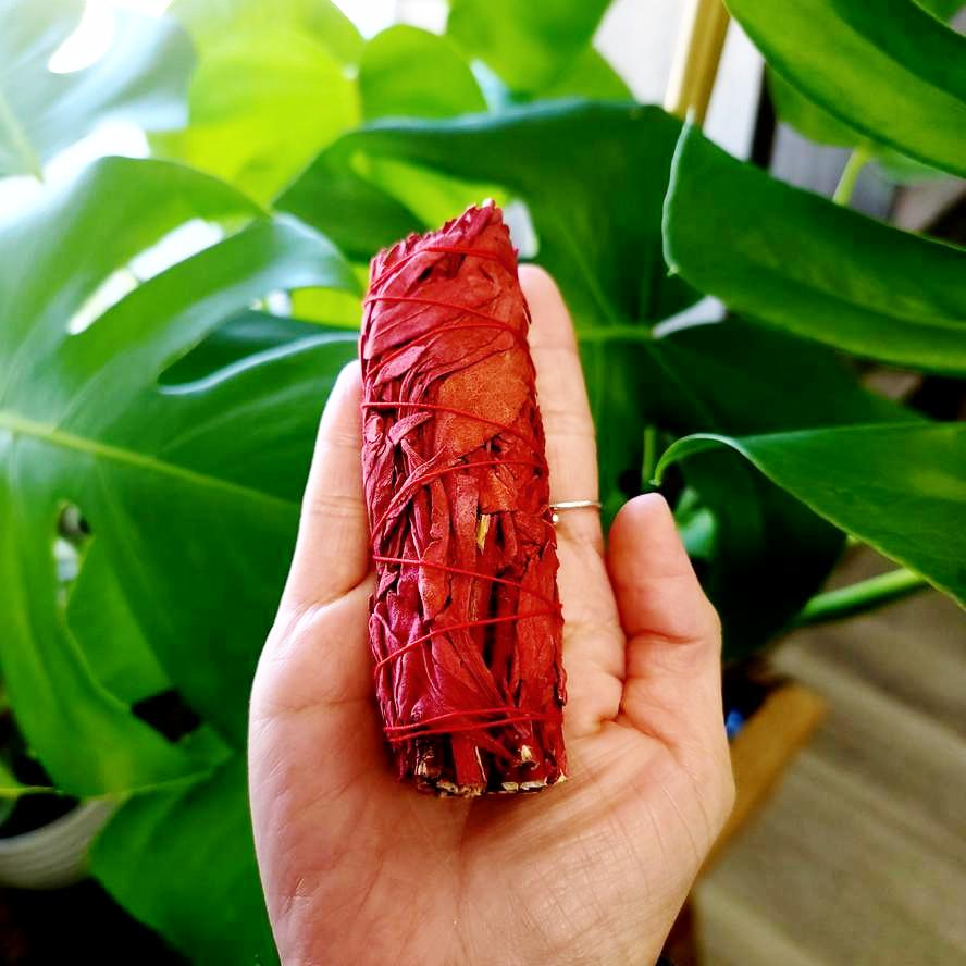 Dragon's Blood Sage Smudge Stick Wand 4" - Elevated Metaphysical