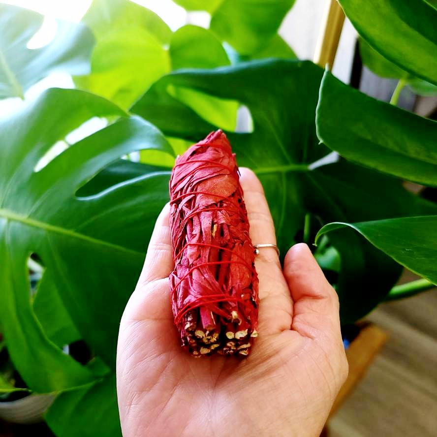 Dragon's Blood Sage Smudge Stick Wand 4" - Elevated Metaphysical