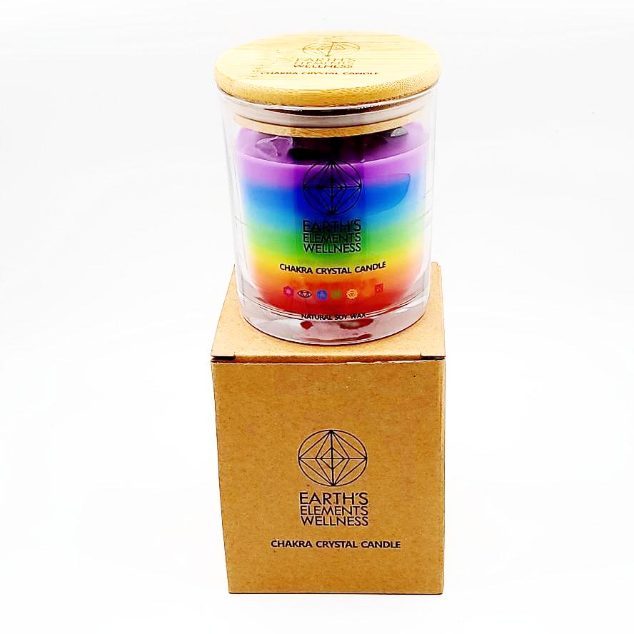 Earth's Element Chakra Crystal Candle 7.10oz 200g