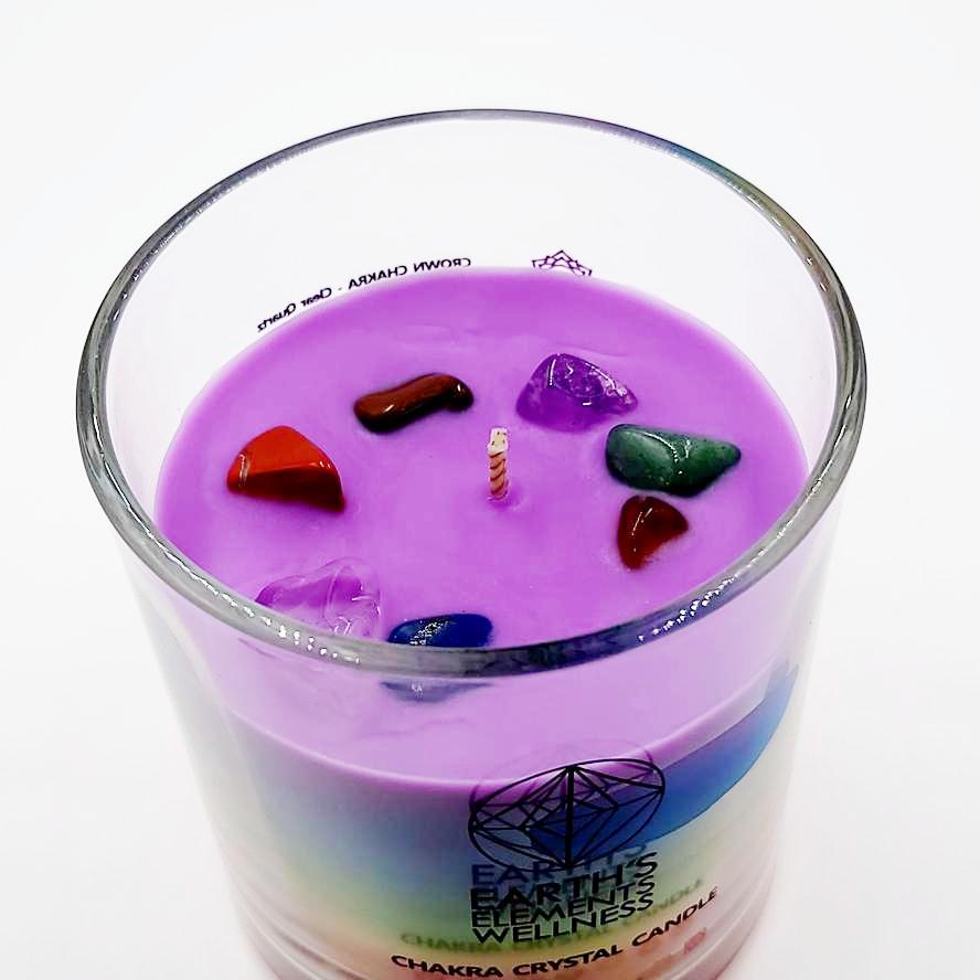 Earth's Element Chakra Crystal Candle 7.10oz 200g