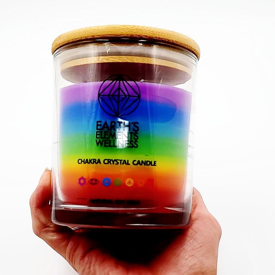 Earth's Element Chakra Crystal Candle 7.10oz 200g