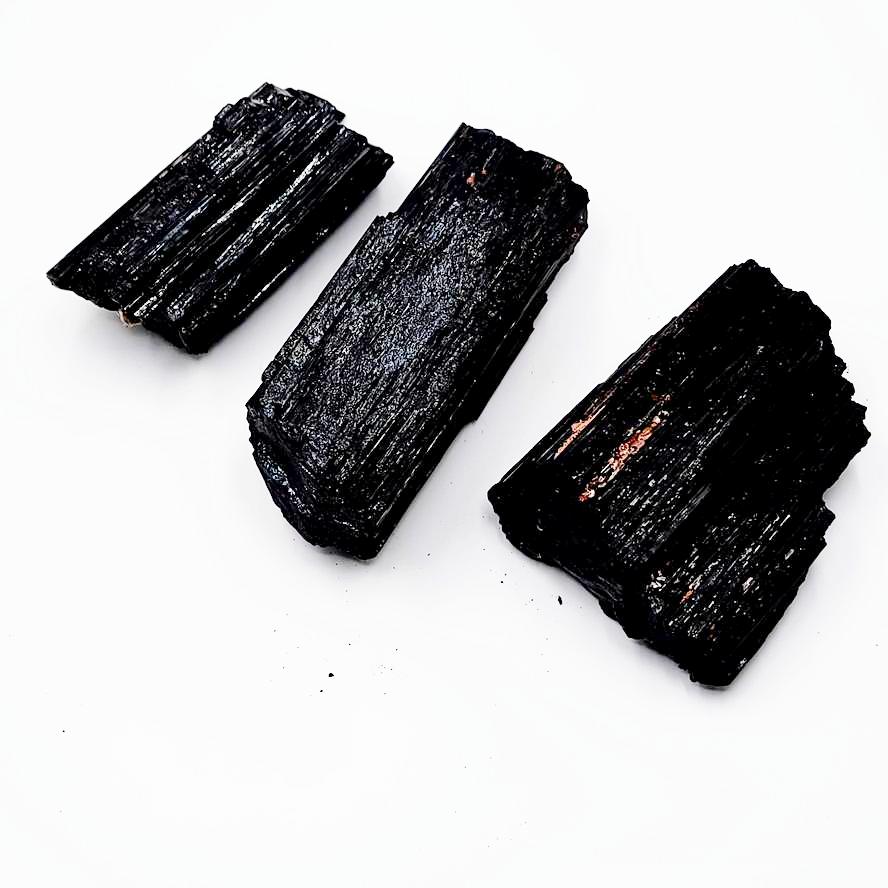 Black Tourmaline Rough Stone High Quality 4-5" 100-130mm - Elevated Metaphysical