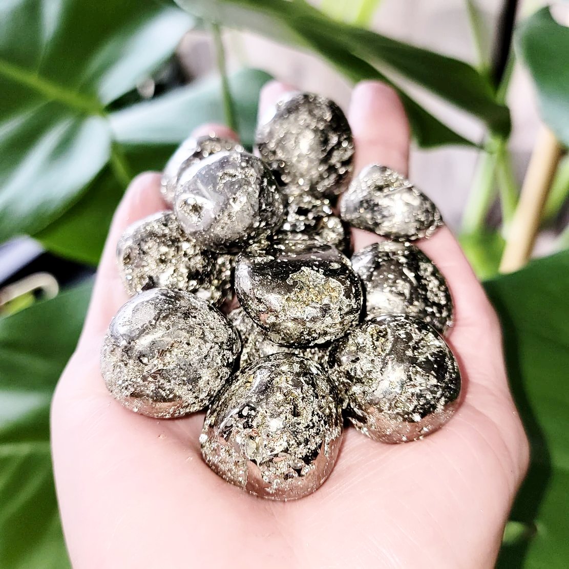 Pyrite Tumbled Stone High Quality - Elevated Metaphysical
