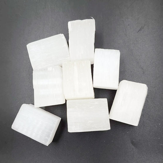 Selenite Stick Wand Rough Cube 1-1.5" 3-4cm