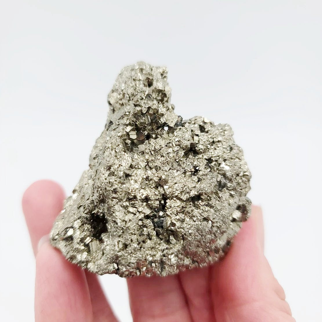 Pyrite Rough Cut Base Specimen Geode Stand "Medium" - Elevated Metaphysical