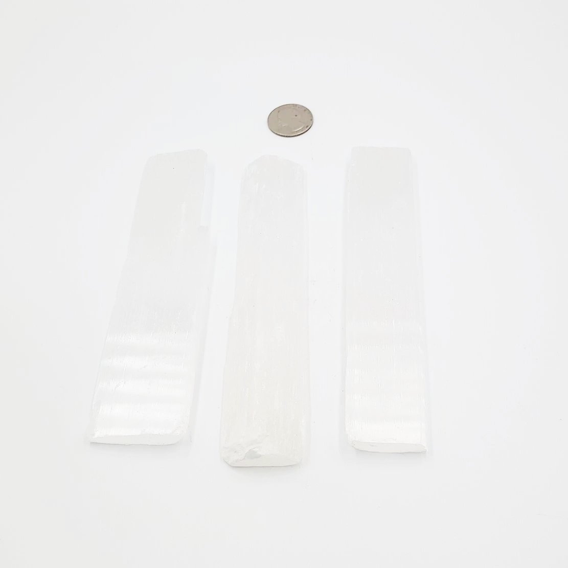 Selenite Plate Stick Rough 5.5" 14cm 100-200g - Elevated Metaphysical