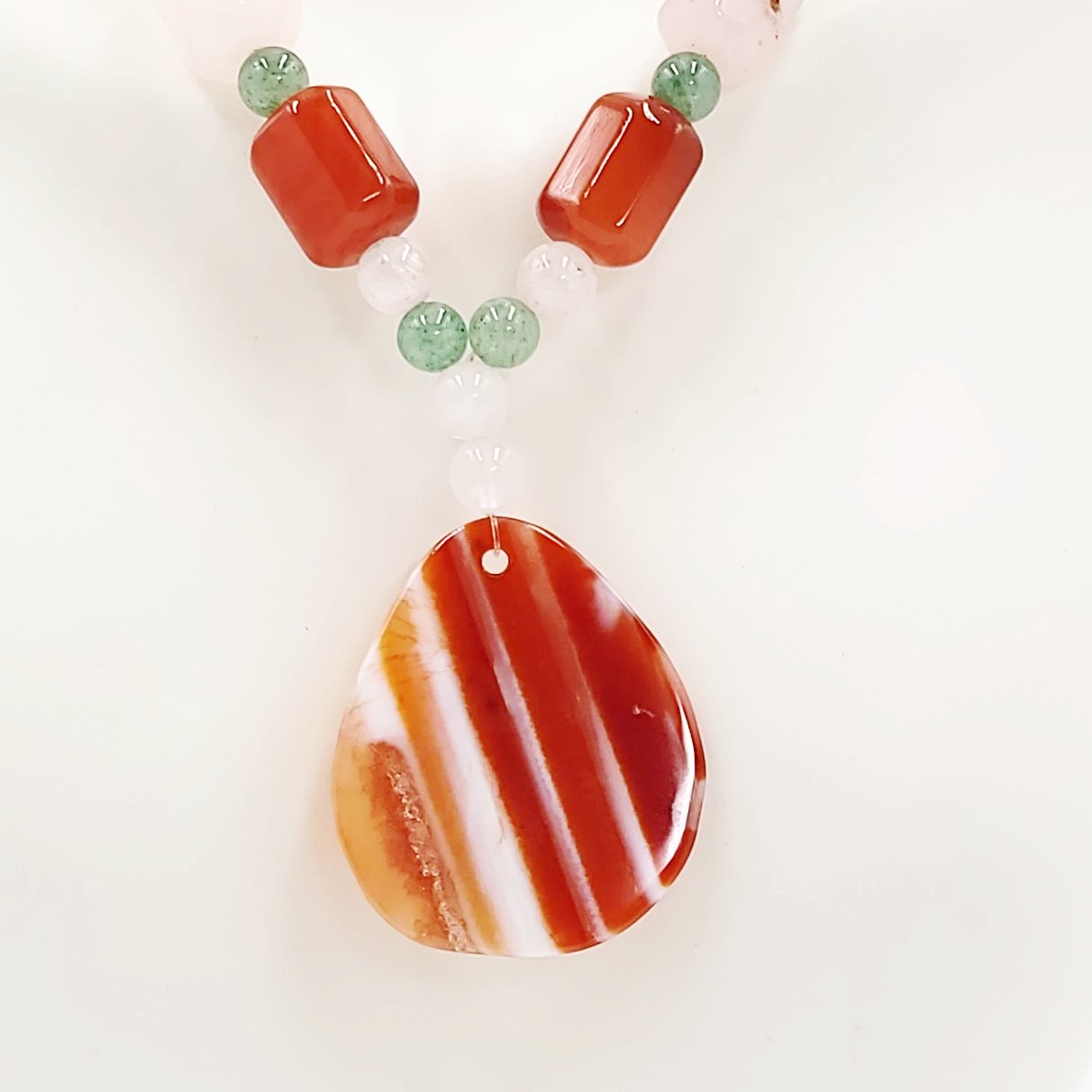 Carnelian Necklace Multi Gemstone Necklace 18" - Elevated Metaphysical