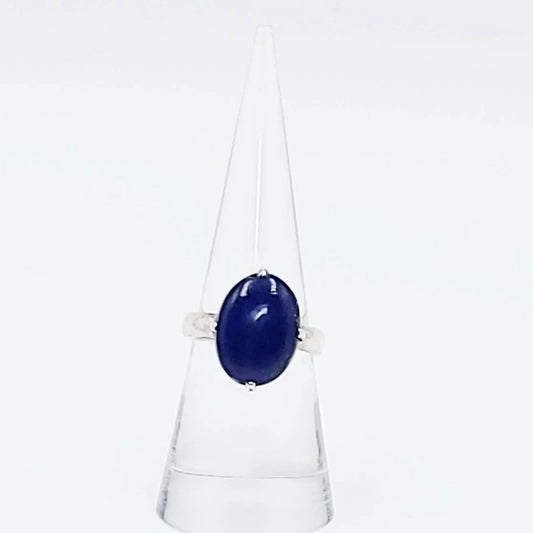 Lapis Lazuli Ring 10 ct Sterling Silver Ring - Elevated Metaphysical