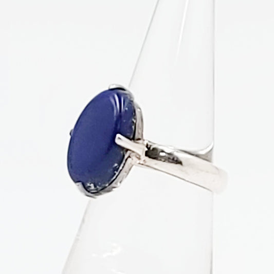 Lapis Lazuli Ring 10 ct Sterling Silver Ring - Elevated Metaphysical