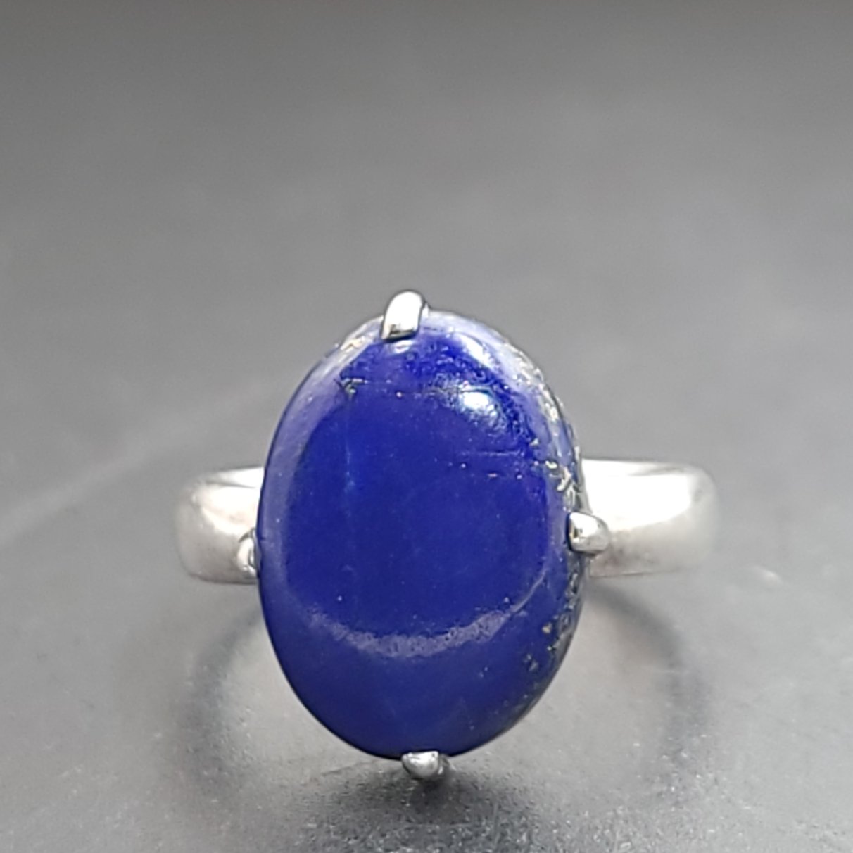 Lapis Lazuli Ring 10 ct Sterling Silver Ring - Elevated Metaphysical