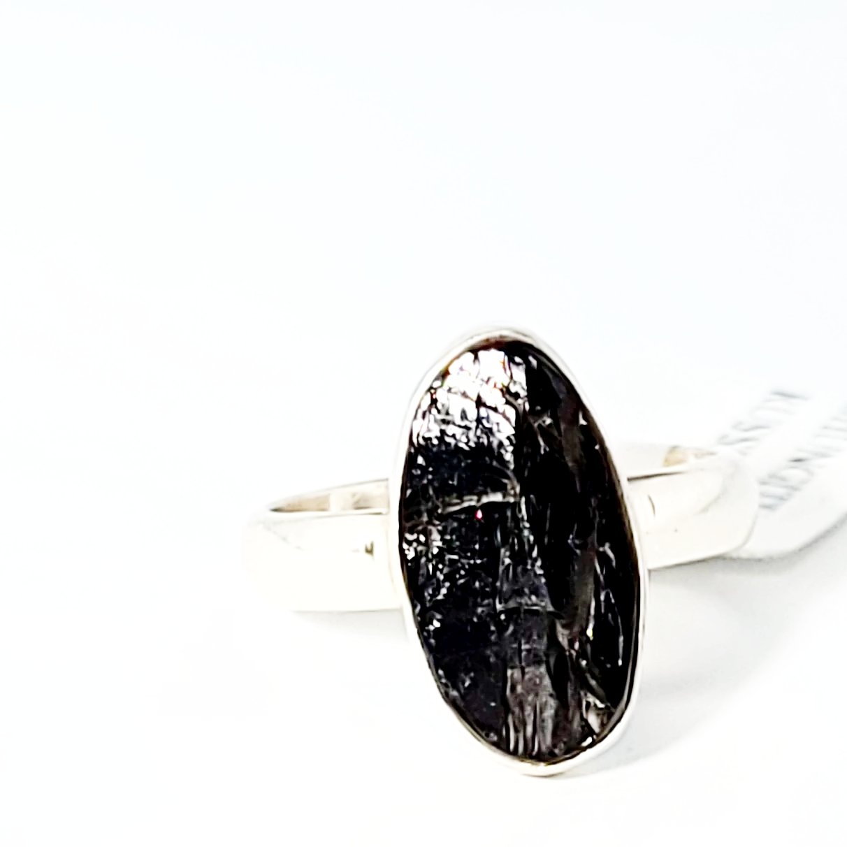 Shungite Ring Sterling Silver Rough Stone - Elevated Metaphysical