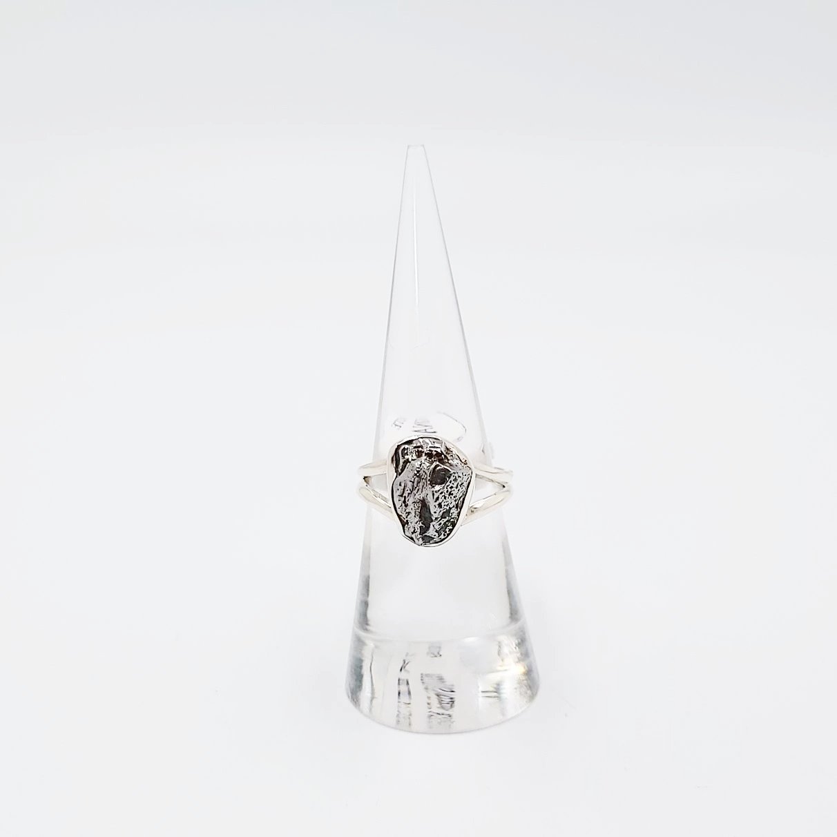 Meteorite Ring Sterling Silver Rough Stone - Elevated Metaphysical