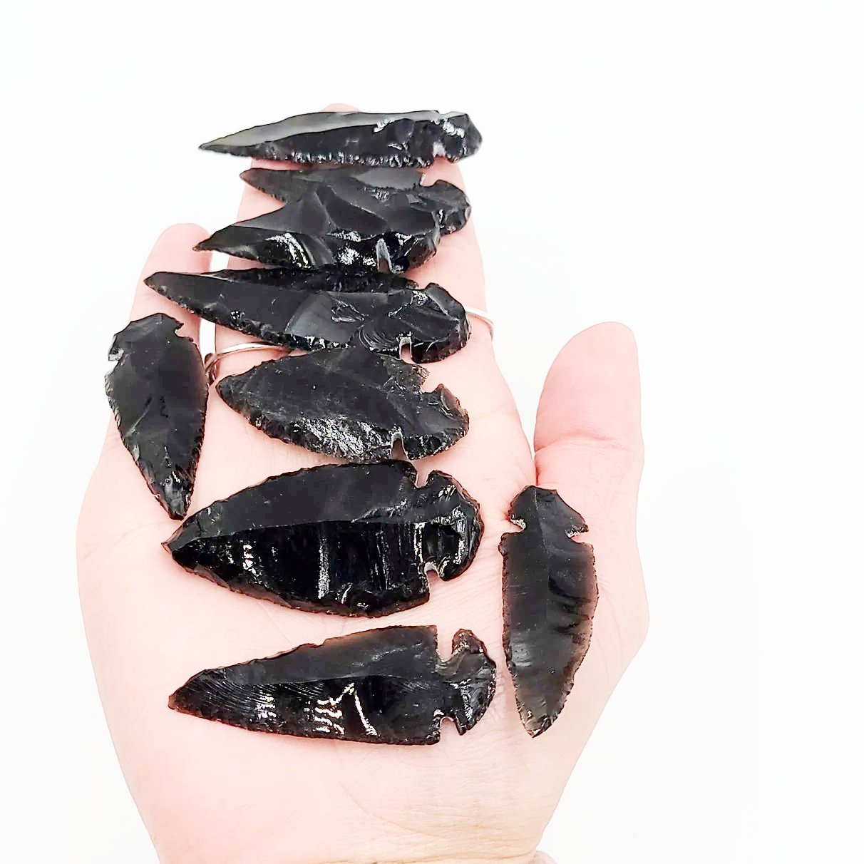 Black Obsidian Arrowhead Rough Stone - Elevated Metaphysical