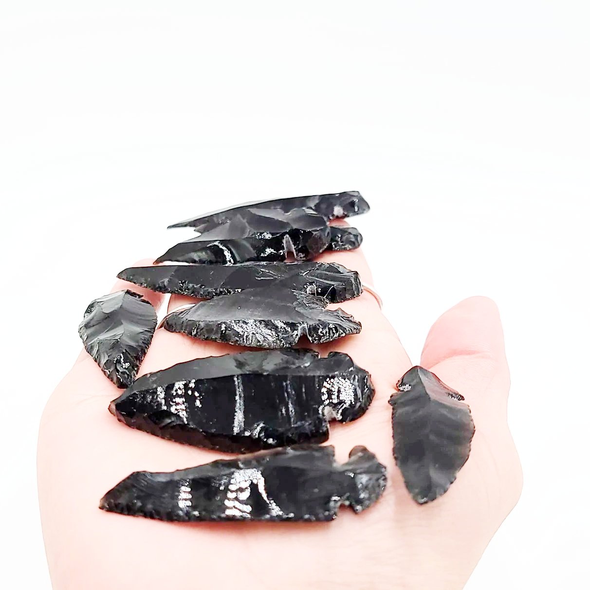 Black Obsidian Arrowhead Rough Stone - Elevated Metaphysical