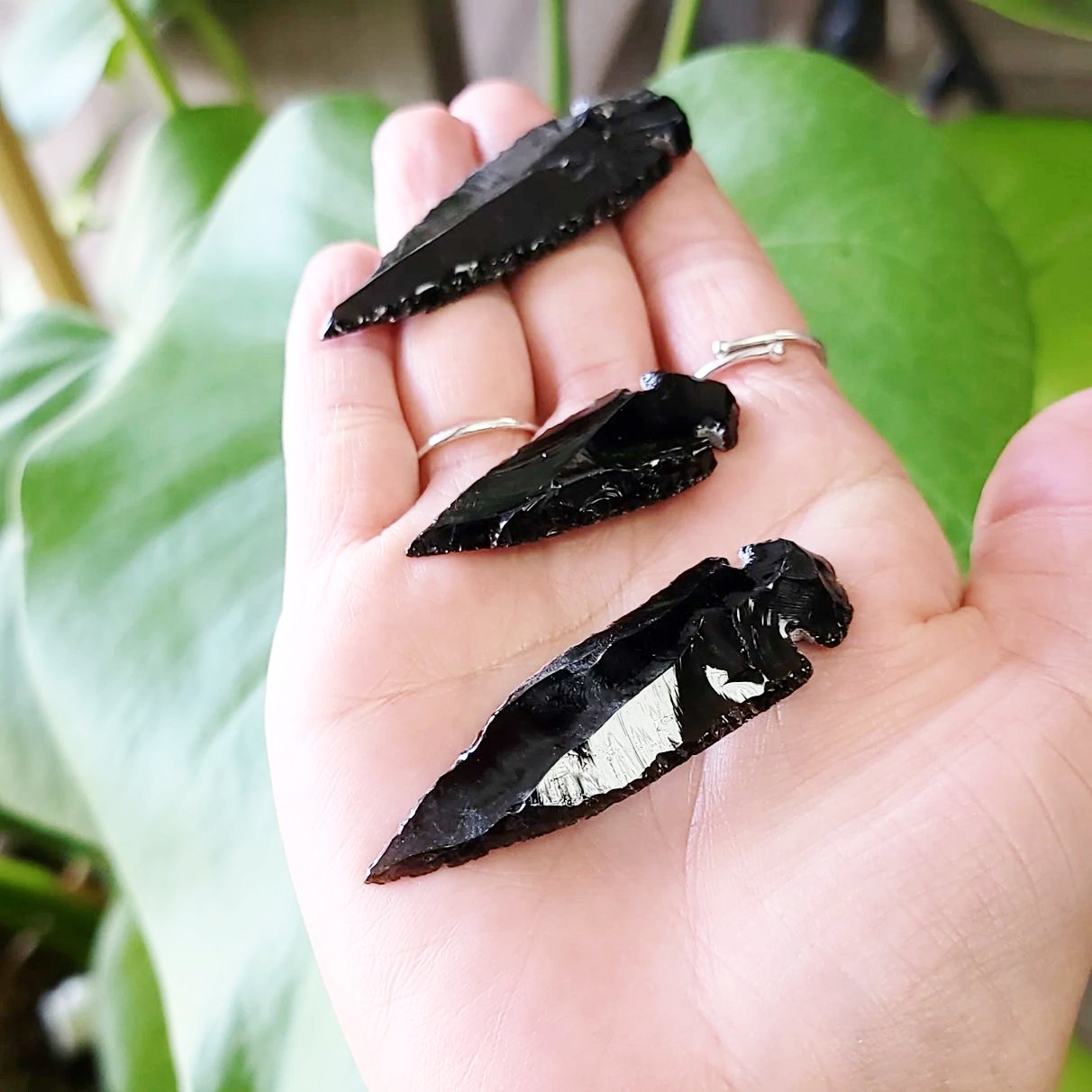 Black Obsidian Arrowhead Rough Stone - Elevated Metaphysical