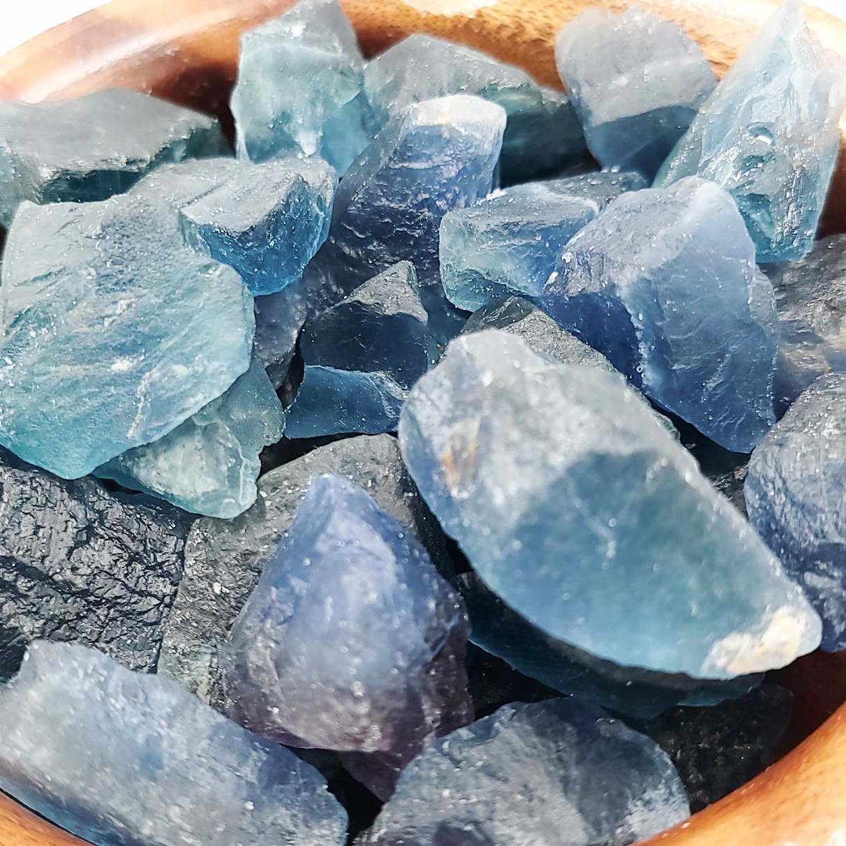 Blue Fluorite Rough Stone