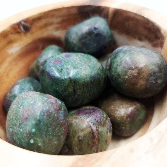 Ruby Fuchsite Kyanite Tumbled Stone - Elevated Metaphysical