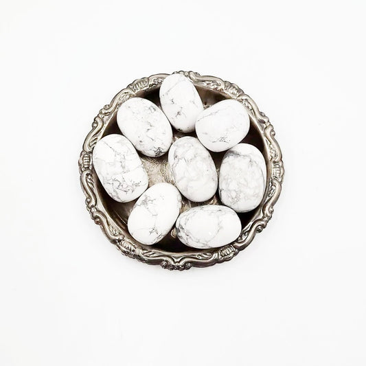 Howlite Tumbled Stone HQ - Elevated Metaphysical