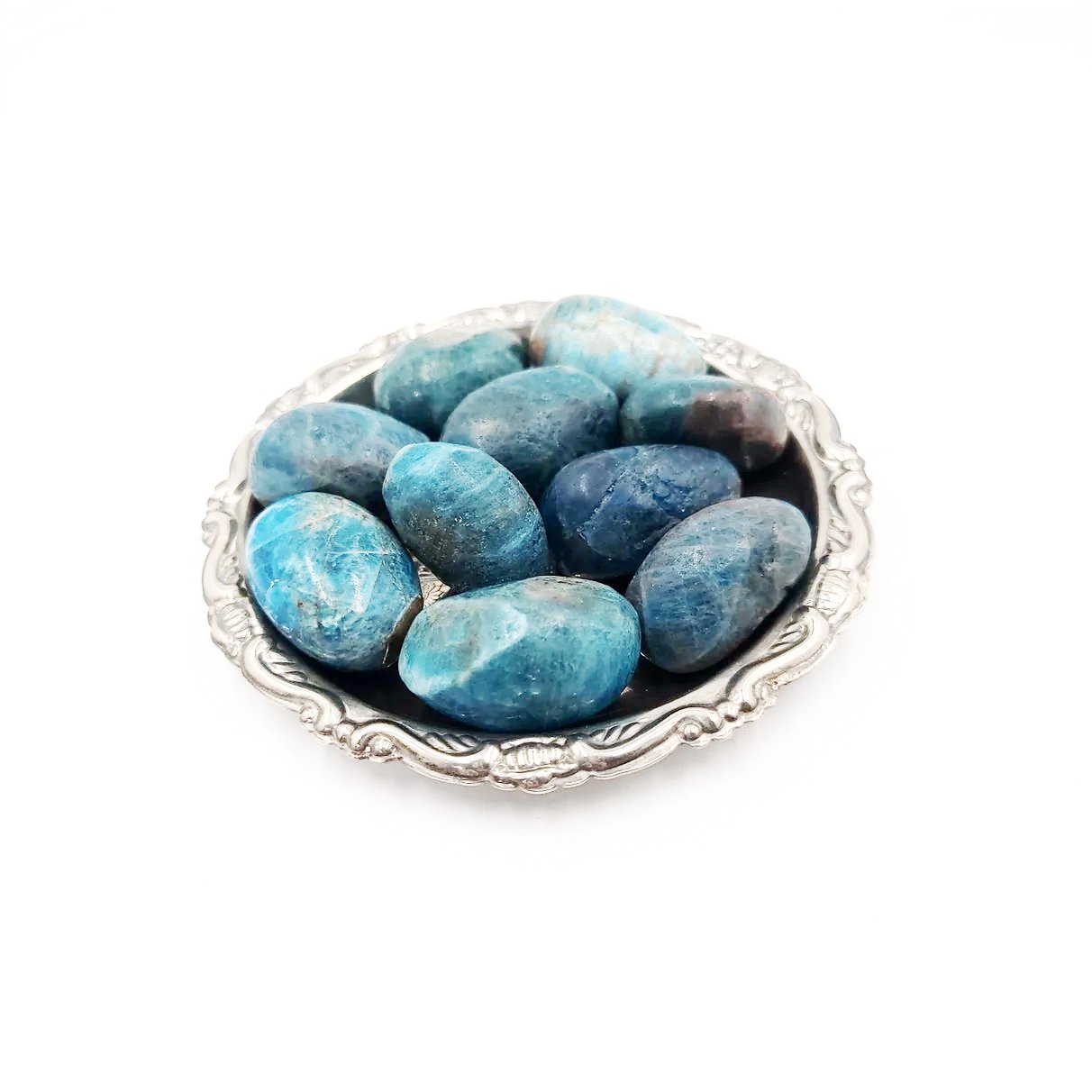 Blue Apatite Tumbled Stone HQ - Elevated Metaphysical