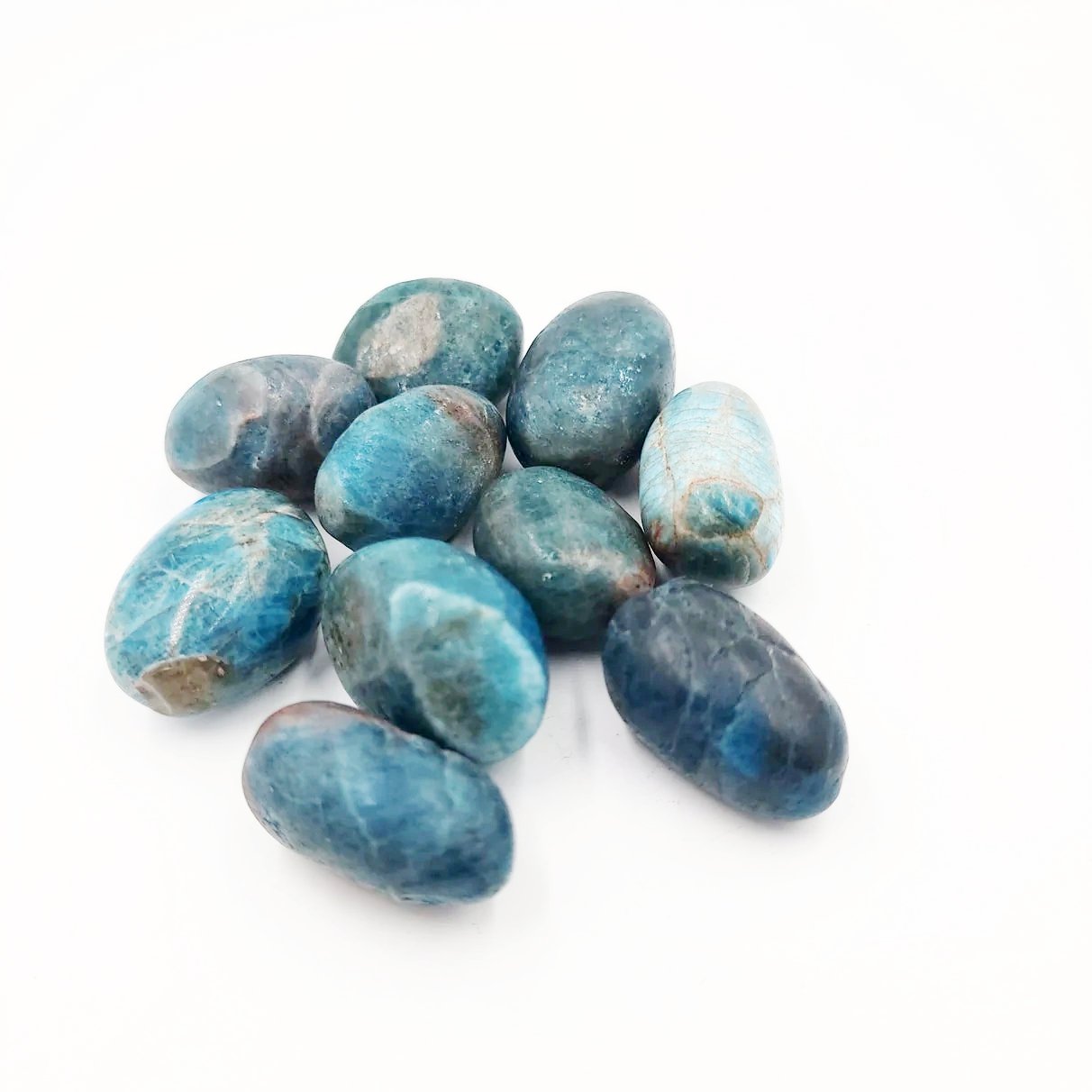 Blue Apatite Tumbled Stone HQ - Elevated Metaphysical